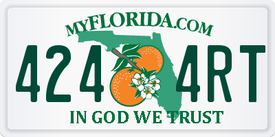 FL license plate 4244RT