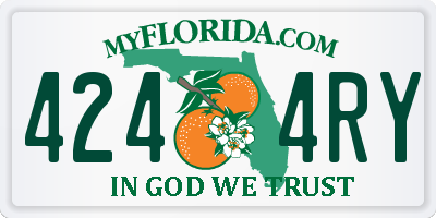 FL license plate 4244RY