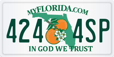 FL license plate 4244SP