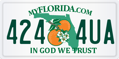 FL license plate 4244UA