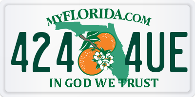 FL license plate 4244UE