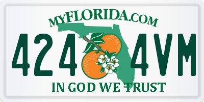 FL license plate 4244VM