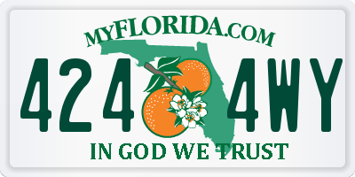 FL license plate 4244WY