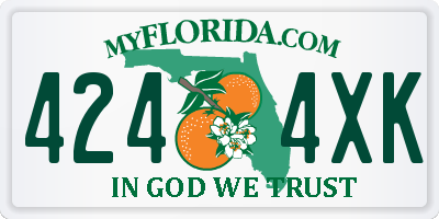 FL license plate 4244XK