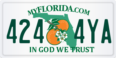 FL license plate 4244YA