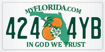 FL license plate 4244YB