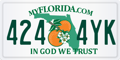 FL license plate 4244YK