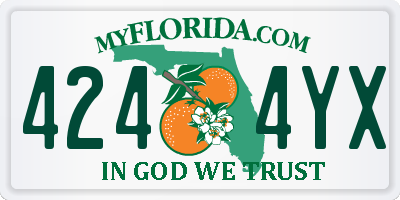 FL license plate 4244YX