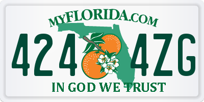 FL license plate 4244ZG