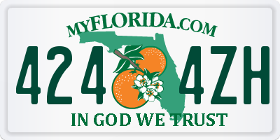 FL license plate 4244ZH