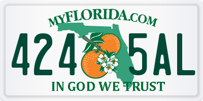 FL license plate 4245AL