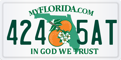 FL license plate 4245AT