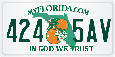FL license plate 4245AV