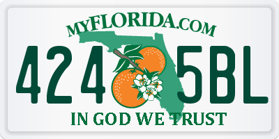 FL license plate 4245BL