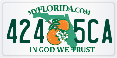 FL license plate 4245CA