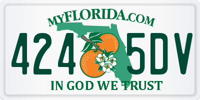 FL license plate 4245DV
