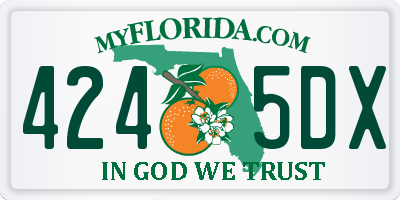 FL license plate 4245DX