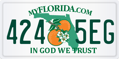 FL license plate 4245EG