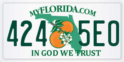FL license plate 4245EO