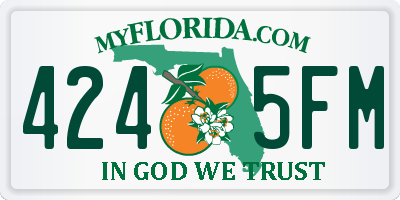 FL license plate 4245FM
