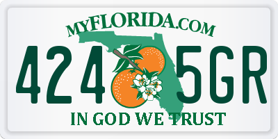 FL license plate 4245GR