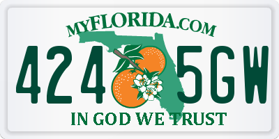 FL license plate 4245GW