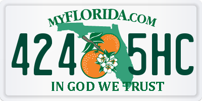 FL license plate 4245HC
