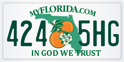 FL license plate 4245HG