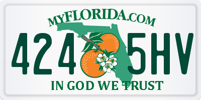 FL license plate 4245HV