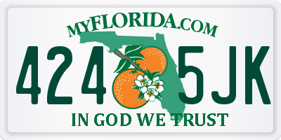 FL license plate 4245JK