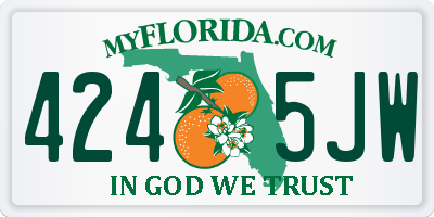 FL license plate 4245JW