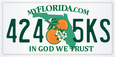 FL license plate 4245KS