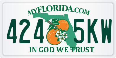 FL license plate 4245KW