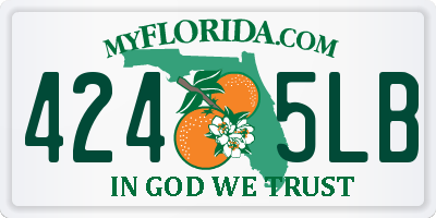 FL license plate 4245LB