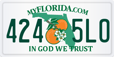 FL license plate 4245LO