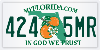 FL license plate 4245MR