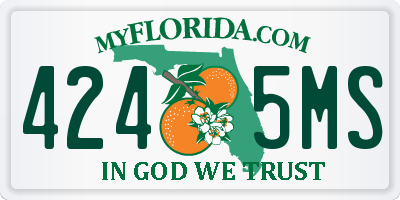 FL license plate 4245MS