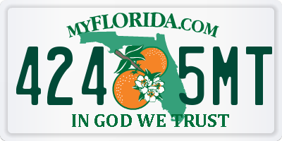 FL license plate 4245MT