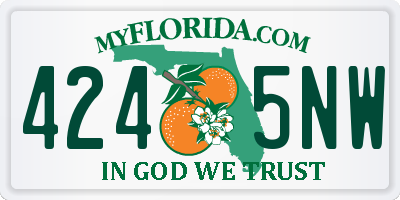 FL license plate 4245NW