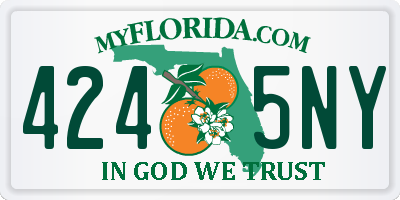 FL license plate 4245NY