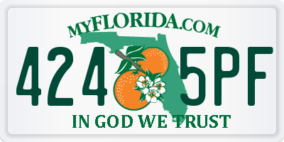FL license plate 4245PF