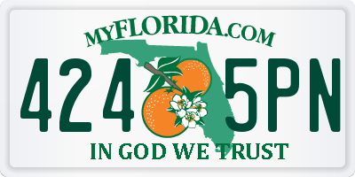 FL license plate 4245PN