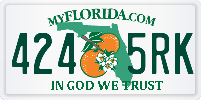 FL license plate 4245RK