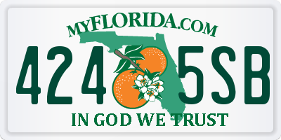 FL license plate 4245SB