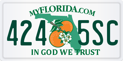FL license plate 4245SC