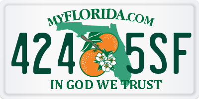 FL license plate 4245SF