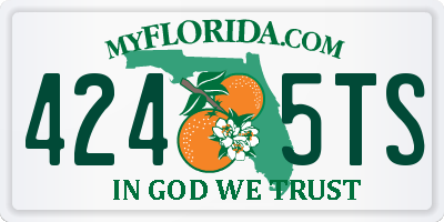 FL license plate 4245TS