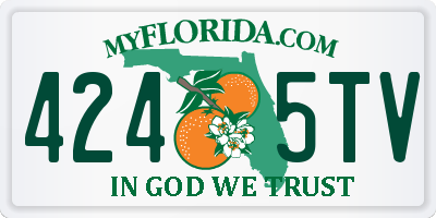 FL license plate 4245TV
