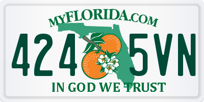 FL license plate 4245VN