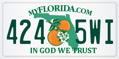 FL license plate 4245WI
